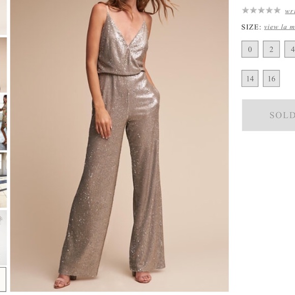 ivory sequin jumpsuit